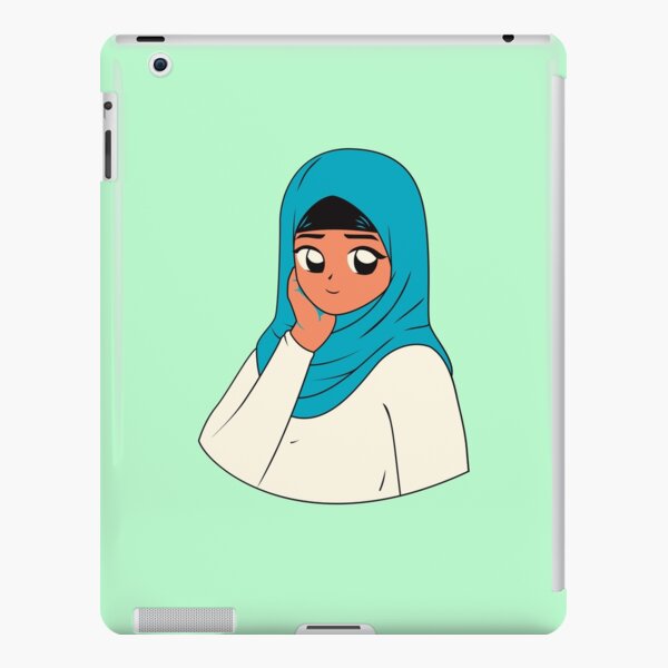 Beautiful Girl in Hijab Cartoon iPad Case & Skin for Sale by