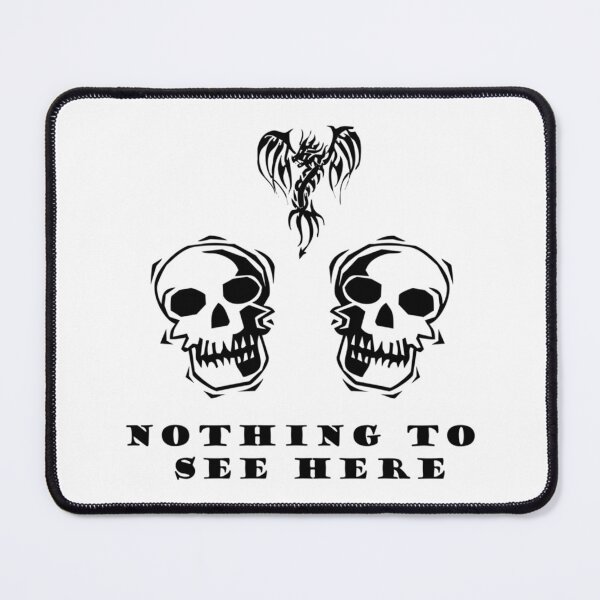 Item preview, Nothing to see here skull - Scary dragon designed and sold by ScreamPrint.