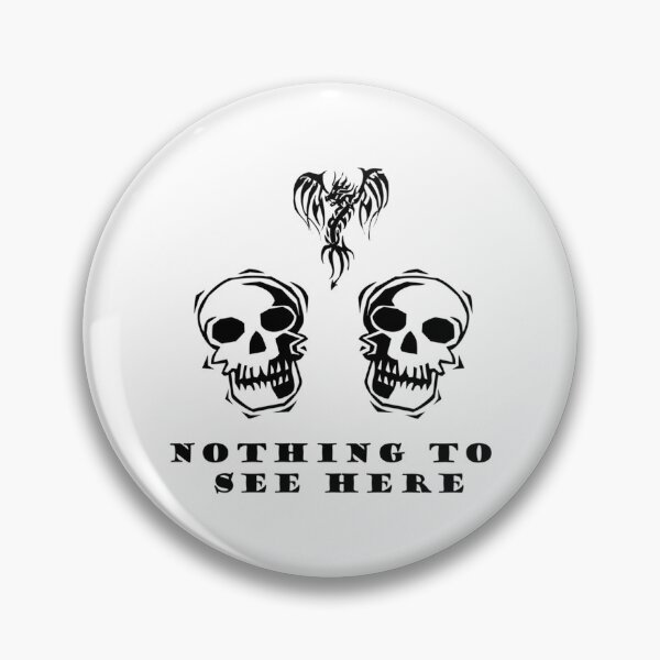 Item preview, Nothing to see here skull - Scary dragon   designed and sold by ScreamPrint.