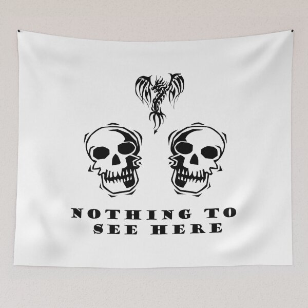 Item preview, Nothing to see here skull - Scary dragon   designed and sold by ScreamPrint.