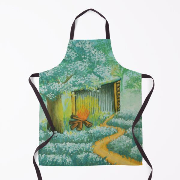 Item preview, The oak hut no. 5 - Secret garden - Gouache painting designed and sold by WanderingGraha.