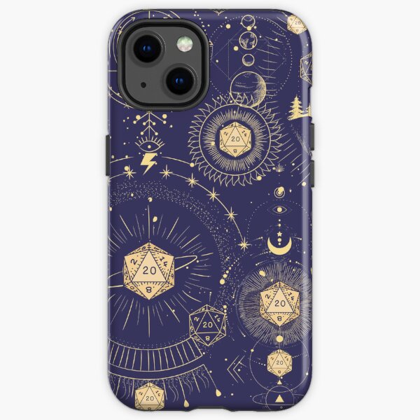Item preview, DND CELESTIAL DICE, D20 Stars constellations pattern night sky designed and sold by DungeonAtelier.