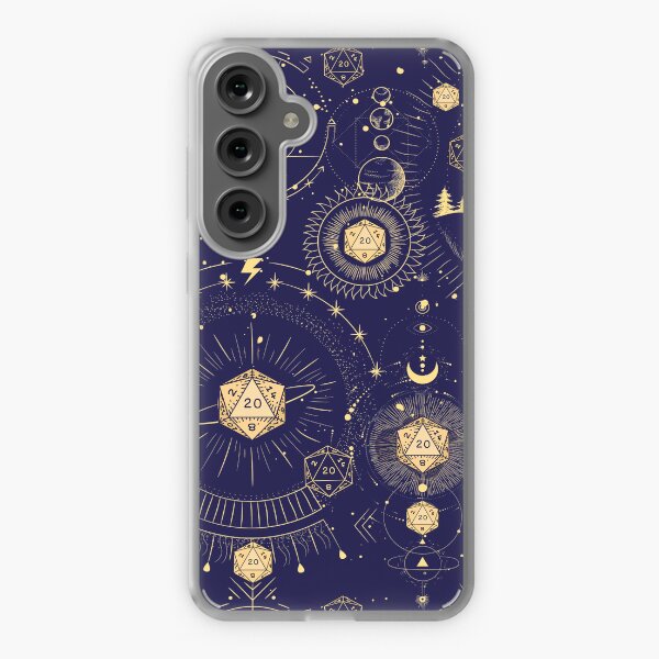 Item preview, DND CELESTIAL DICE, D20 Stars constellations pattern night sky designed and sold by DungeonAtelier.