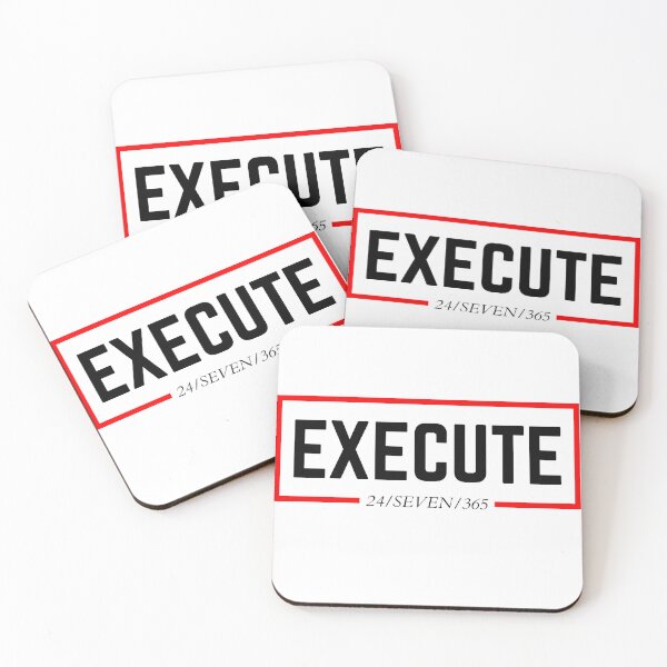 Item preview, CEXECUTE 24/SEVEN/365 white background  designed and sold by KingsManKind.