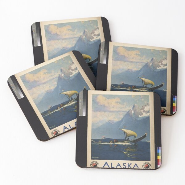 Item preview, Alaska travel poster vintage designed and sold by Selvadesigns.