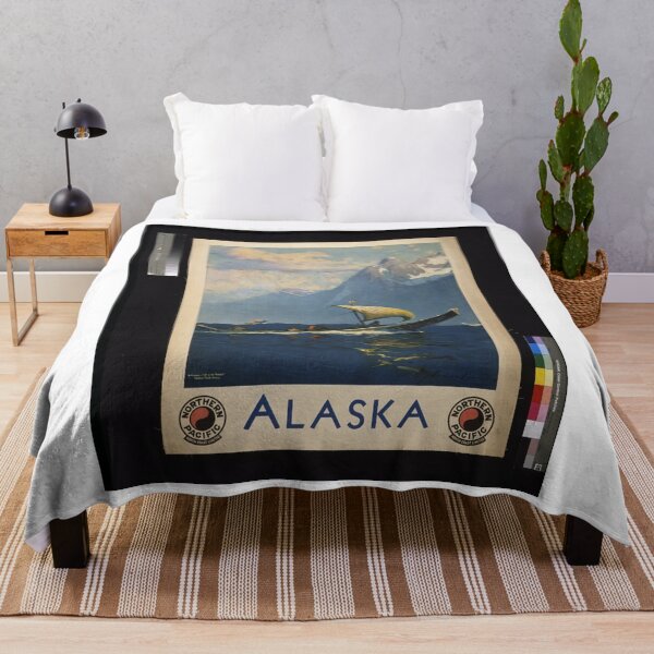 Item preview, Alaska travel poster vintage designed and sold by Selvadesigns.