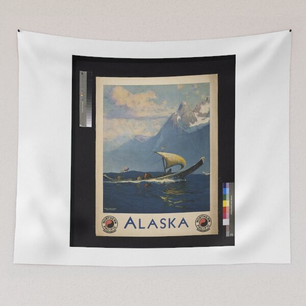 Item preview, Alaska travel poster vintage designed and sold by Selvadesigns.