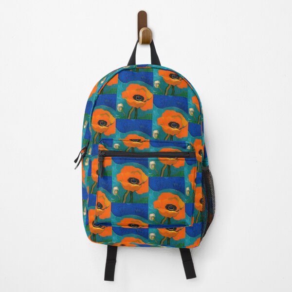 Item preview, OCHRE POPPY TEAL BACKGROUND designed and sold by sailorsam1805.