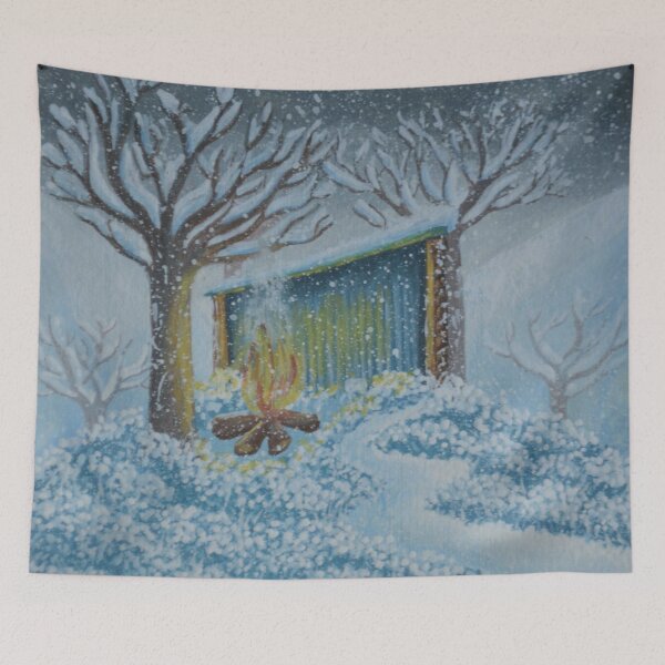 Item preview, The oak hut no. 10 - Secret garden - Gouache painting designed and sold by WanderingGraha.