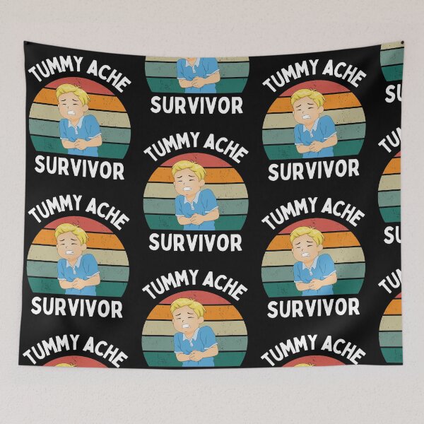 Item preview, Vintage Tummy Ache Survivor Stomachache IBS Funny Quote designed and sold by Trankix.