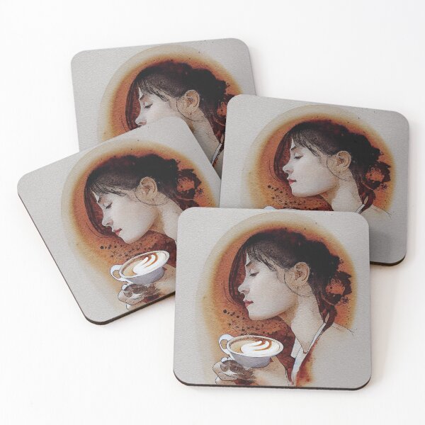 Item preview, Woman with coffee cup designed and sold by recollectionsv.