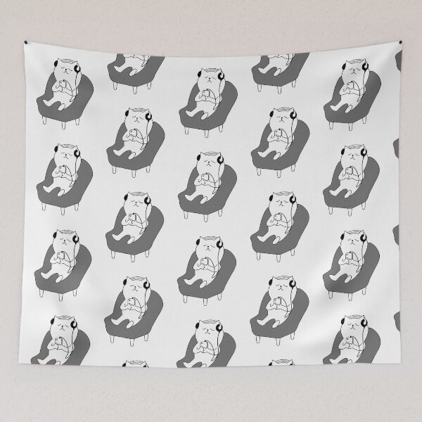 Item preview, Cute Cat Listen To Music   designed and sold by Tee-Show.