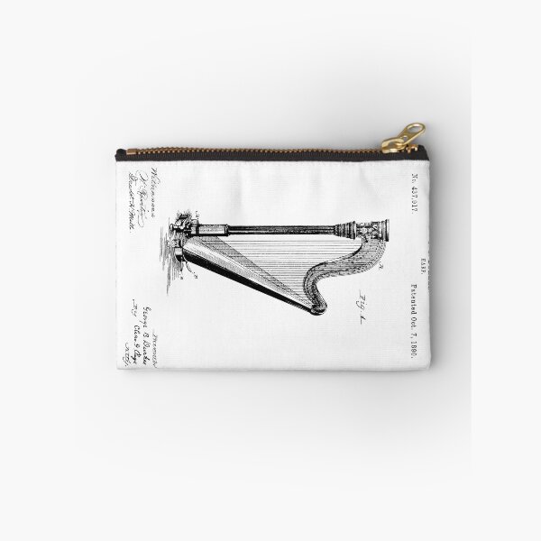 Item preview, Harp Patent - G. B. Durkee - October 7, 1890 - Black Version designed and sold by Aliasandco.