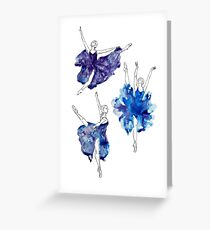 Aquarell Ballerinas Grußkarte