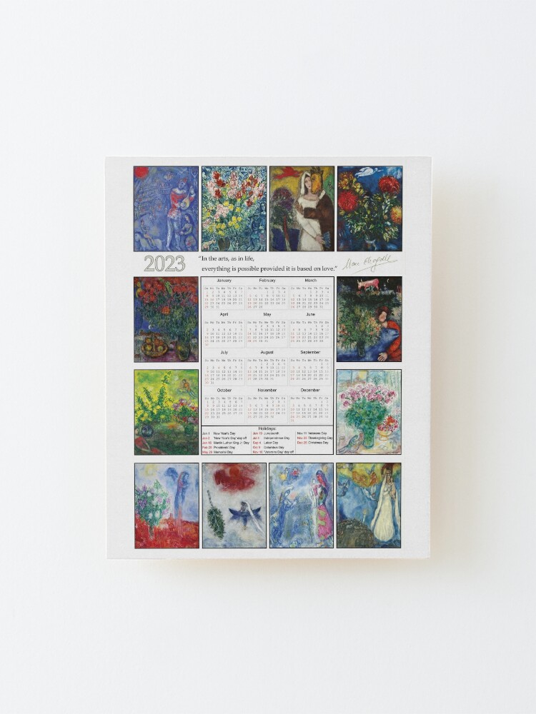 "Marc Chagall 2023 calendar ,Chagall Marc ,Marc Chagall, Marc Chagall