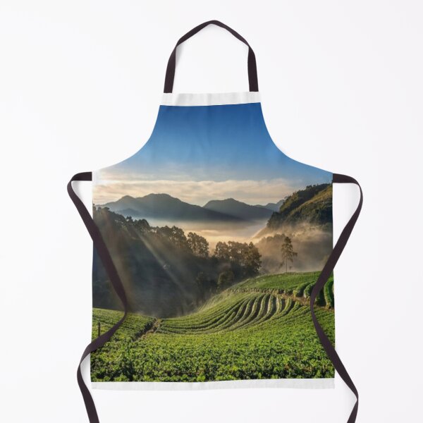 Item preview, Beautiful green landscape with green trees and mountain at sunset art designed and sold by BEAUTY ⭐⭐⭐⭐⭐.