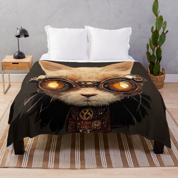 Item preview, Cat Steampunk Gothic Retro Kitty Portrait designed and sold by BluedarkArt.