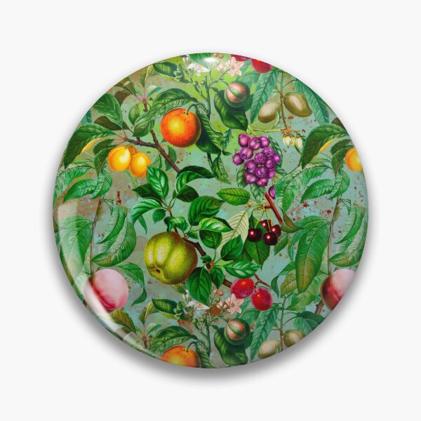 Item preview, Trendy exotic citrus tropical floral leaves and fruits tropical pattern, botanical illustration, blue turquoise floral illustration designed and sold by ZeinabTaha.