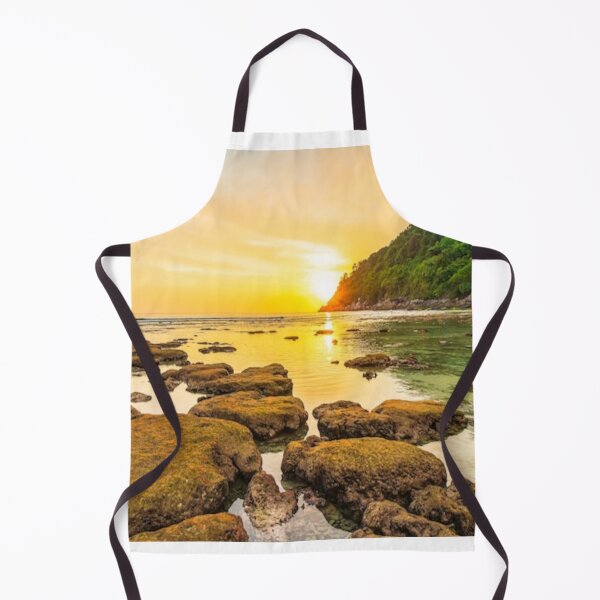 Item preview, Beautiful green landscape with green trees and mountain at sunset art designed and sold by BEAUTY ⭐⭐⭐⭐⭐.