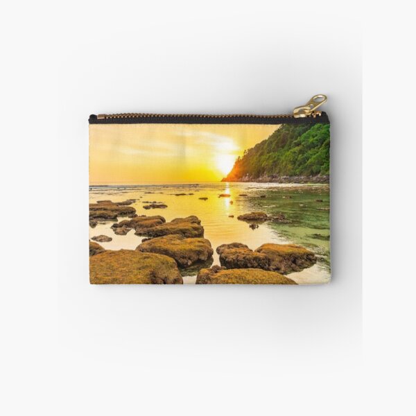 Item preview, Beautiful green landscape with green trees and mountain at sunset art designed and sold by BEAUTY ⭐⭐⭐⭐⭐.