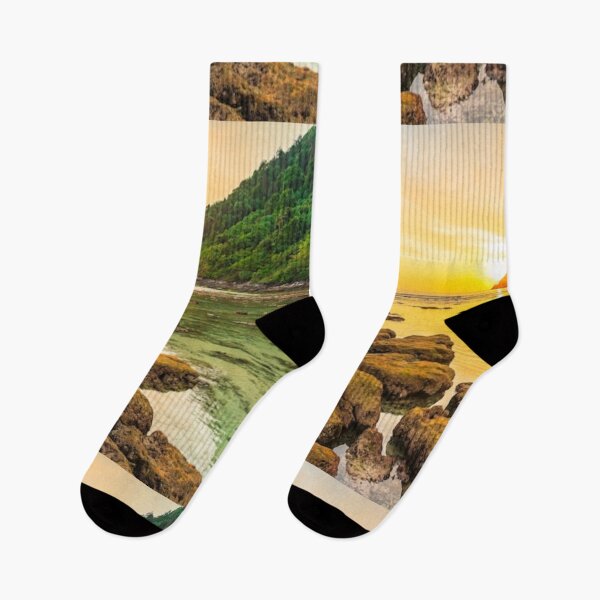 Item preview, Beautiful green landscape with green trees and mountain at sunset art designed and sold by BEAUTY ⭐⭐⭐⭐⭐.