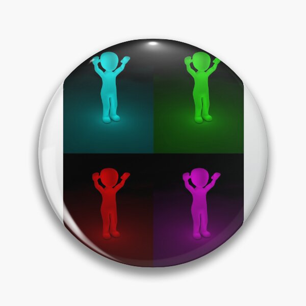 Item preview, Multi-colored Neon figures of a Happy Man designed and sold by Dven-Clothes.