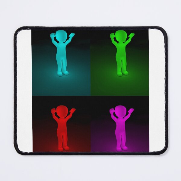 Item preview, Multi-colored Neon figures of a Happy Man designed and sold by Dven-Clothes.
