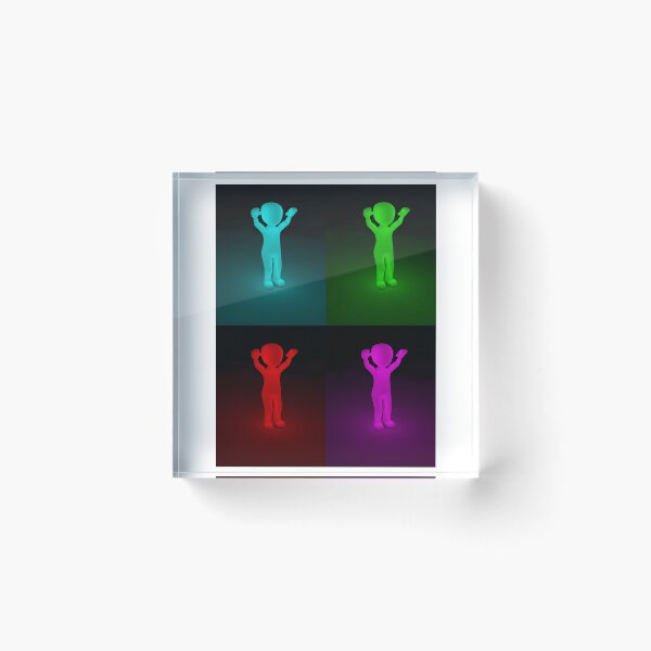 Item preview, Multi-colored Neon figures of a Happy Man designed and sold by Dven-Clothes.