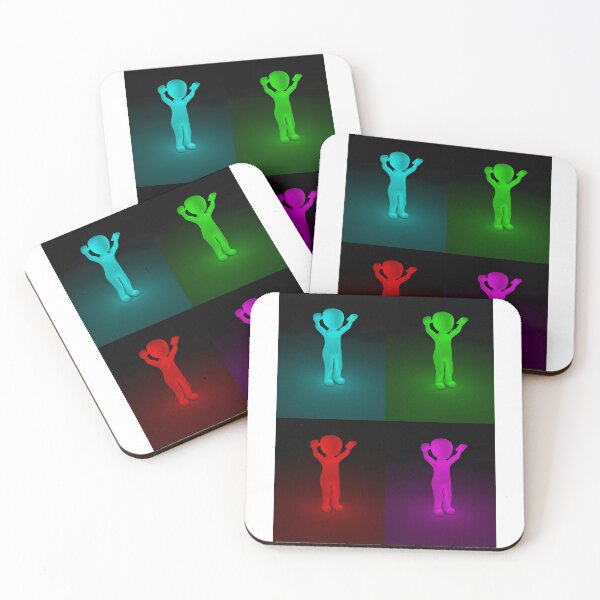 Item preview, Multi-colored Neon figures of a Happy Man designed and sold by Dven-Clothes.