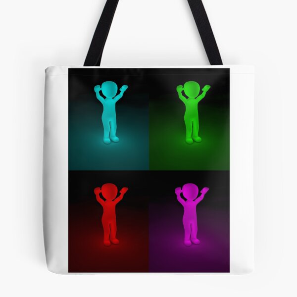 Item preview, Multi-colored Neon figures of a Happy Man designed and sold by Dven-Clothes.