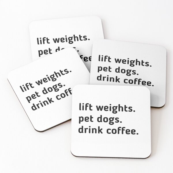 Item preview, Levantar pesas, mascotas, perros, beber café, gimnasio, regalo de vida, felicidad designed and sold by Itaxi.