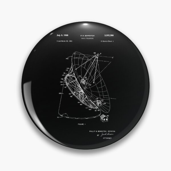 Item preview, Radio Telescope Patent - P. N. Bowditch - July 9, 1968 - White Version designed and sold by Aliasandco.