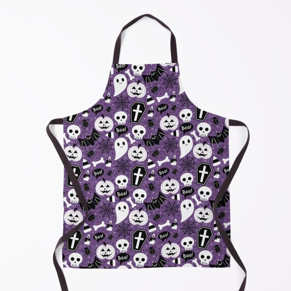 Item preview, Monochromatic Halloween Elements on Purple designed and sold by draftsxdoodles.
