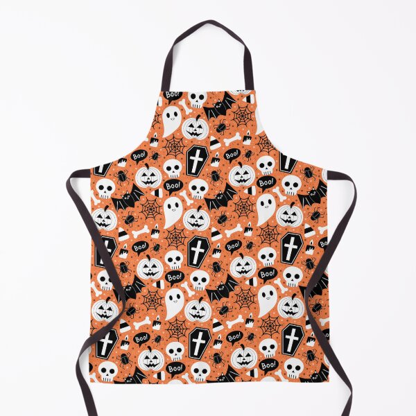 Item preview, Monochromatic Halloween Elements on Orange designed and sold by draftsxdoodles.