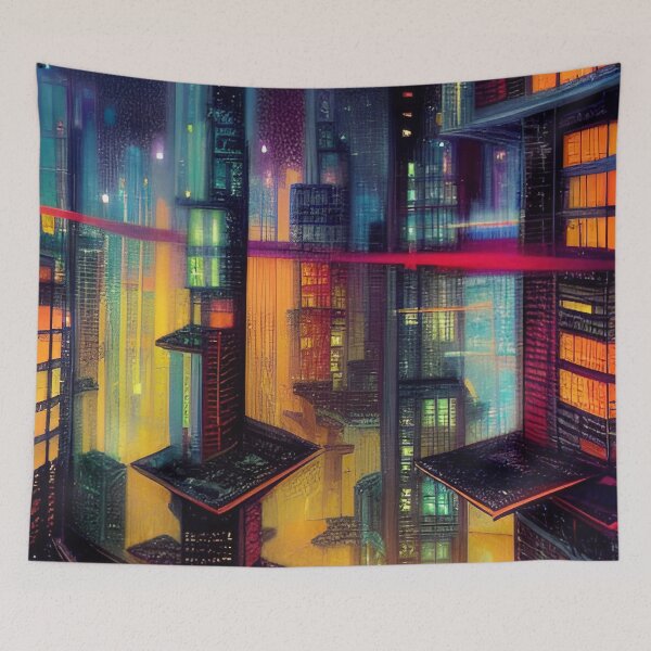 Item preview, Dystopian Cyber City designed and sold by Arkneer.