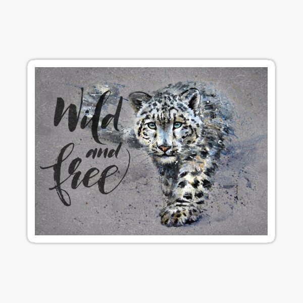 Item preview, Snow leopard Wild and Free background designed and sold by Kostart.