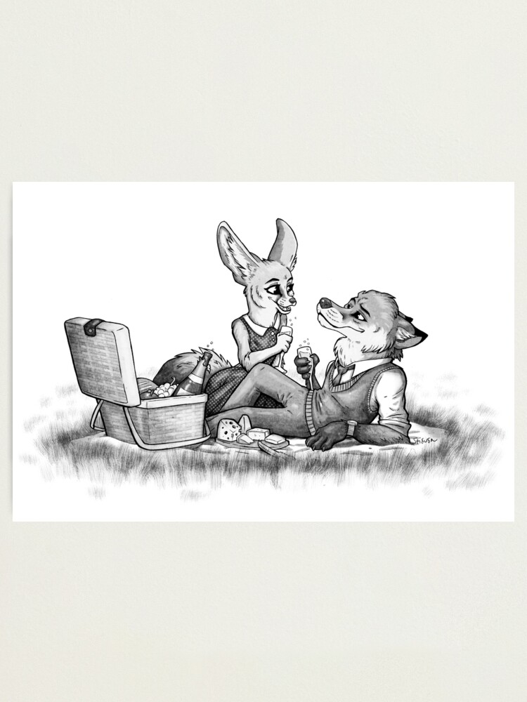 Alternate view of Foxy picnick Photographic Print