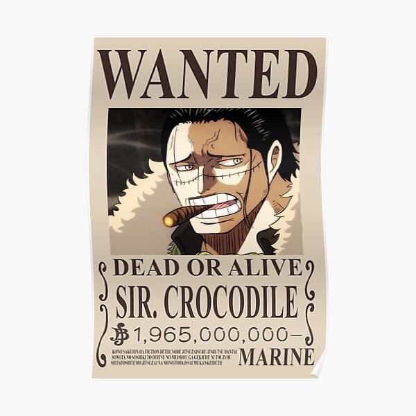 New Wanted Bounty Poster Crocodile Cross Guild Png Poster For Sale By Piecesan Redbubble 4452