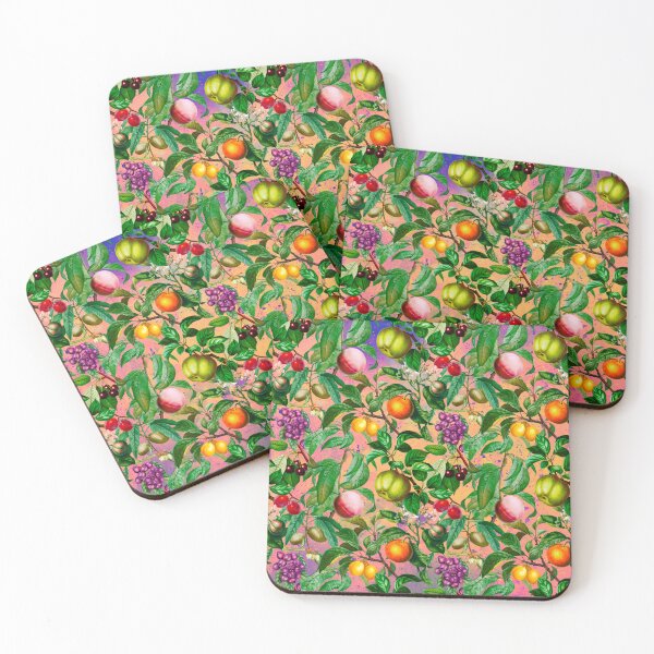 Item preview, Trendy exotic citrus tropical floral leaves and fruits tropical pattern, botanical illustration, yellow orange floral illustration designed and sold by ZeinabTaha.