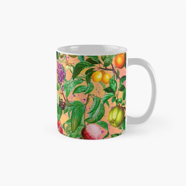 Item preview, Trendy exotic citrus tropical floral leaves and fruits tropical pattern, botanical illustration, yellow orange floral illustration designed and sold by ZeinabTaha.