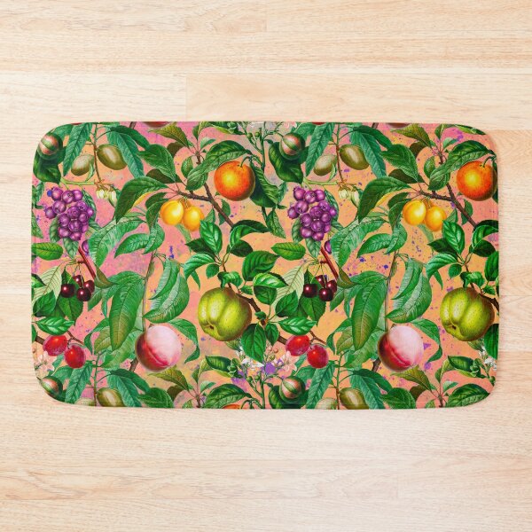 Item preview, Trendy exotic citrus tropical floral leaves and fruits tropical pattern, botanical illustration, yellow orange floral illustration designed and sold by ZeinabTaha.