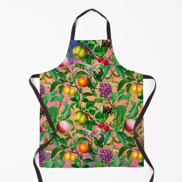 Item preview, Trendy exotic citrus tropical floral leaves and fruits tropical pattern, botanical illustration, yellow orange floral illustration designed and sold by ZeinabTaha.