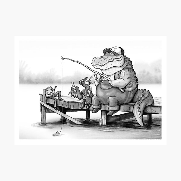 Fishing Buddies Photographic Print