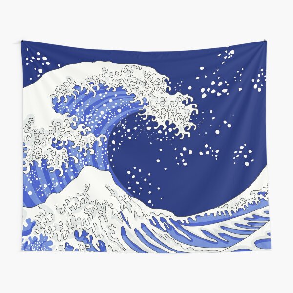 Great Blue Wave Tapestry