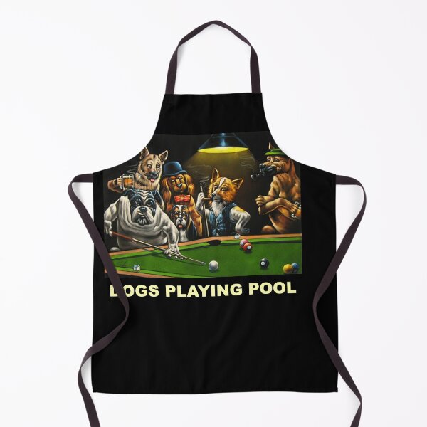 Item preview, Dogs Playing Pool Snooker Billiards designed and sold by Draculaura2009.