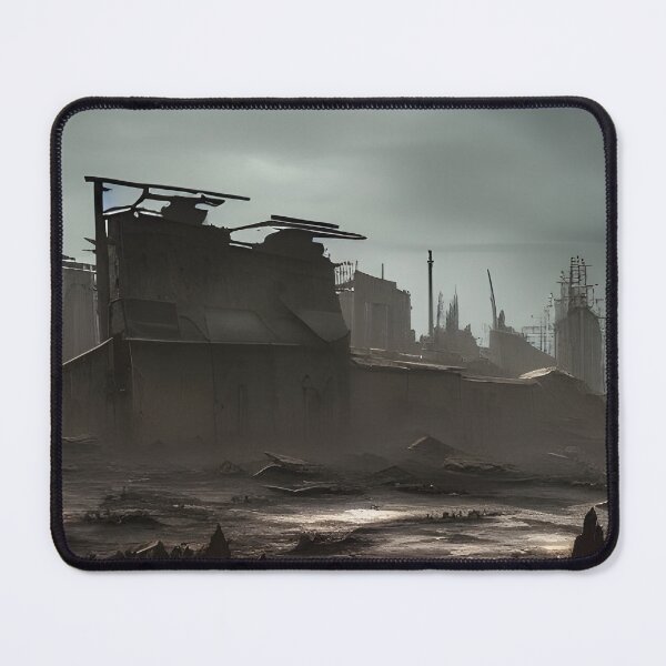Item preview, Rusty Shard Post-Apocalyptic Landscape, Ai Generated Art designed and sold by ACC .
