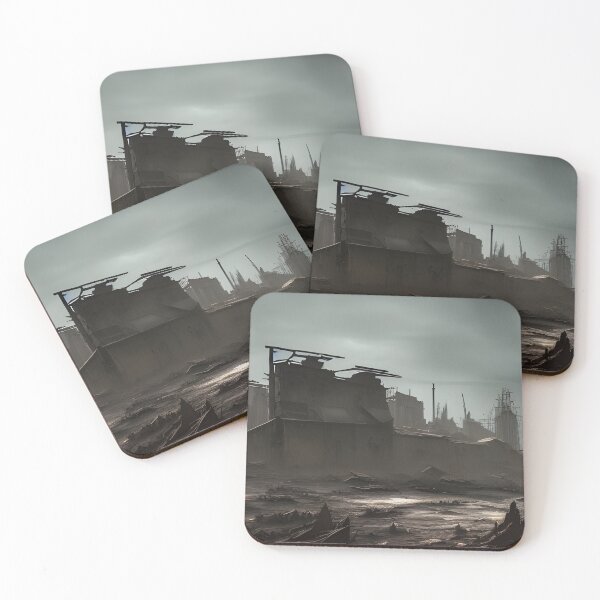 Item preview, Rusty Shard Post-Apocalyptic Landscape, Ai Generated Art  designed and sold by ACC .