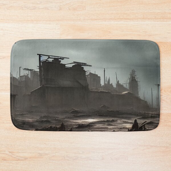 Item preview, Rusty Shard Post-Apocalyptic Landscape, Ai Generated Art  designed and sold by ACC .