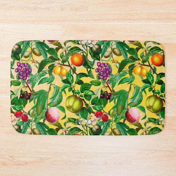Item preview, Trendy exotic citrus tropical floral leaves and fruits tropical pattern, botanical illustration, yellow floral illustration designed and sold by ZeinabTaha.