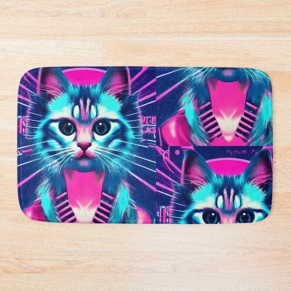 Item preview, Cute Synthwave Vaporwave Cyberpunk Space Cat designed and sold by Spellrise.